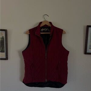 Outback Quilted Vest - Deep Red
